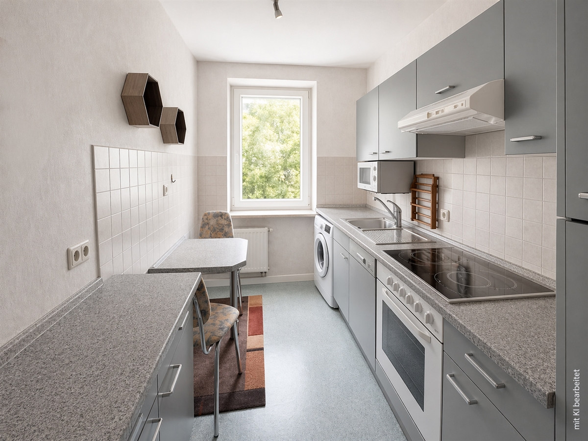 Schöne 2-Raum-Wohnung mit Einbauküche im Grünen - Foto 1